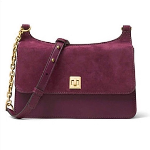 MK Natalie Chain Plum Medium Crossbody